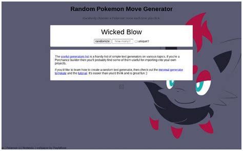 Random pokemon move generator - Pokemon Fusion: Automatically fuse two pokemon to create an entirely different creature.